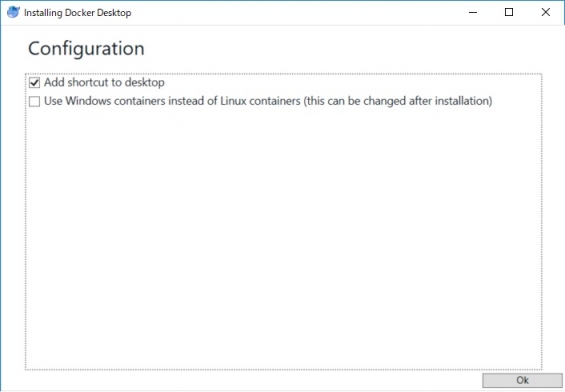 Docker for Windows インストーラ