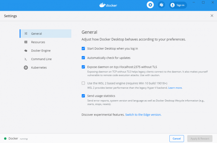 docker-settings